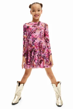 Short dress with butterfly wings