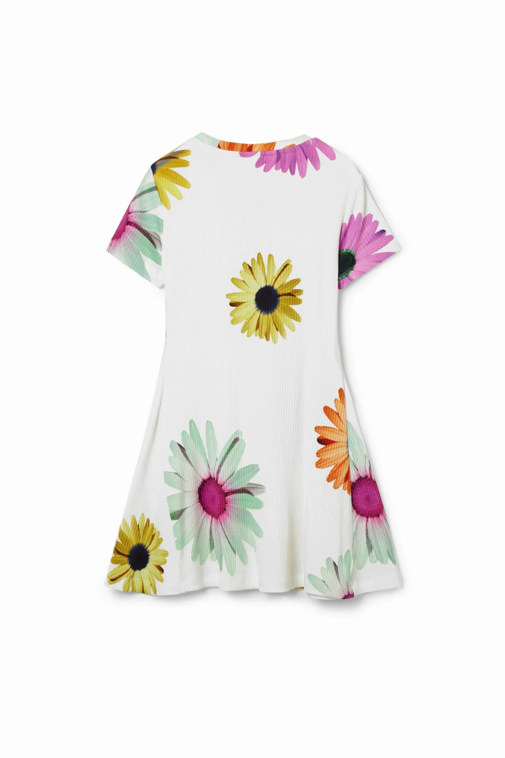Short ribbed daisy dress