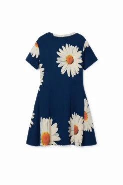 Short ribbed daisy dress