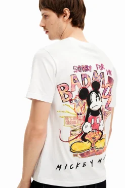 Short-sleeved Mickey Mouse t-shirt with a phrase.