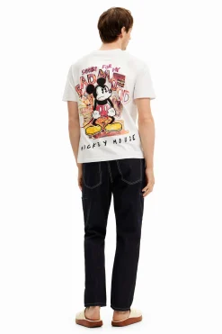 Short-sleeved Mickey Mouse t-shirt with a phrase.