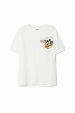 Short-sleeved Mickey Mouse t-shirt with a phrase.