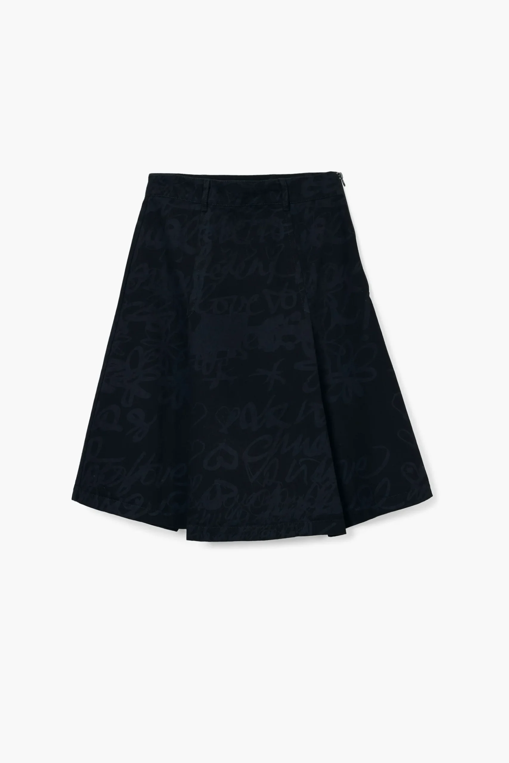 Skirt with phrases print by M. Christian Lacroix