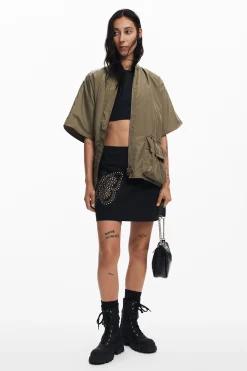 Slim butterfly miniskirt