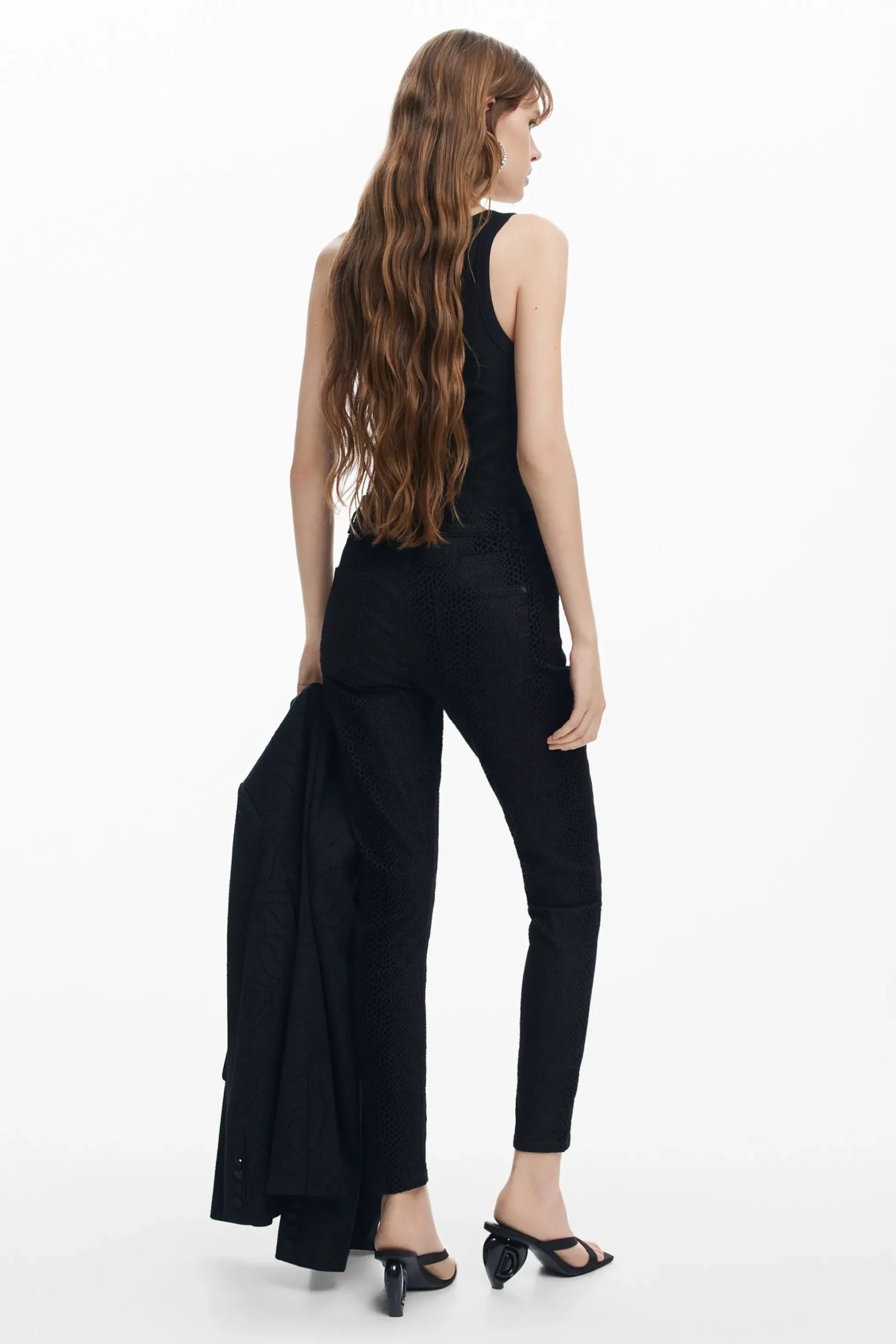Slim denim pants