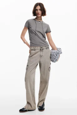 Slim rhinestone T-shirt
