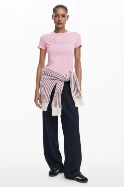 Slim rhinestone T-shirt