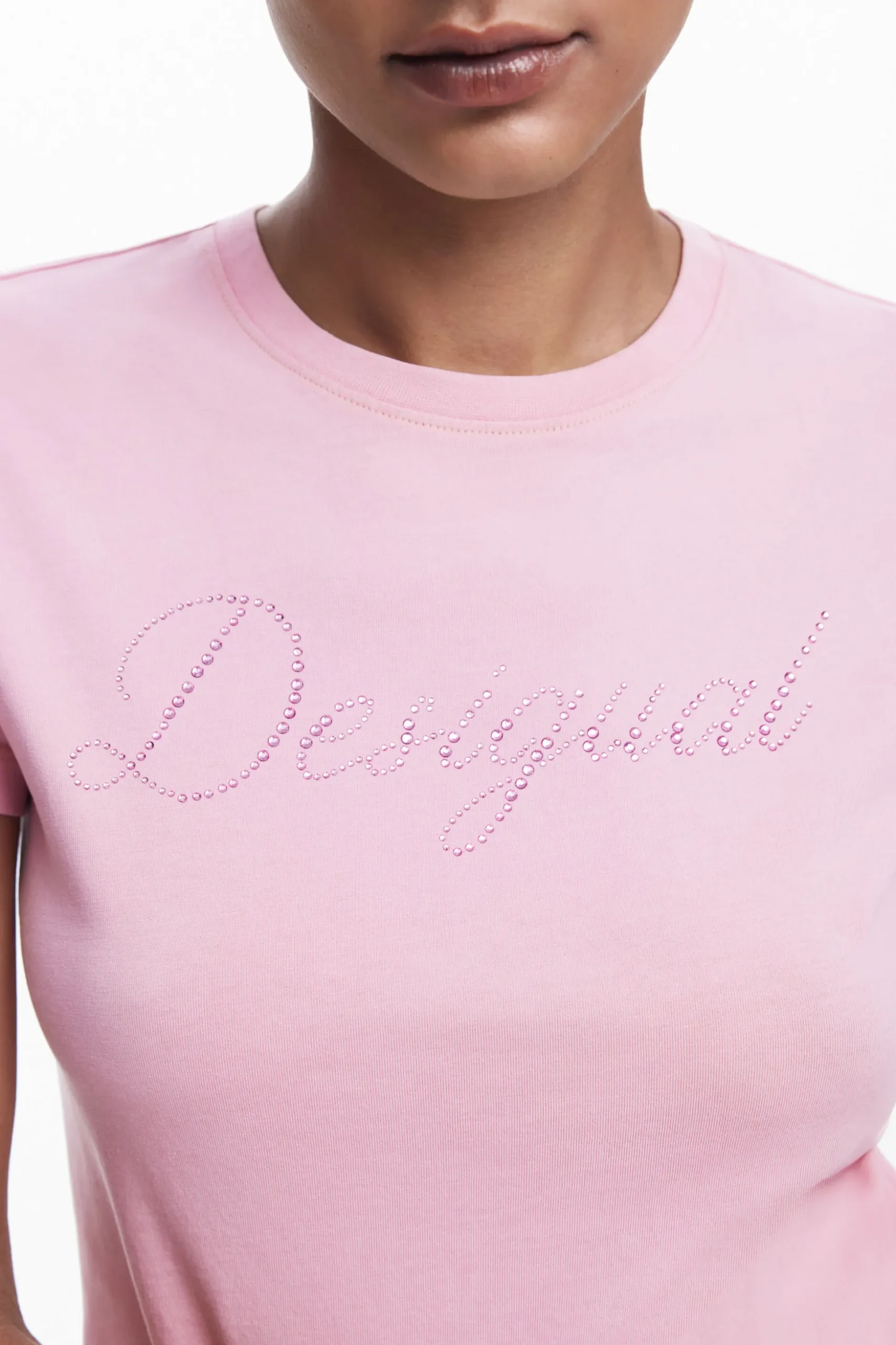 Slim rhinestone T-shirt