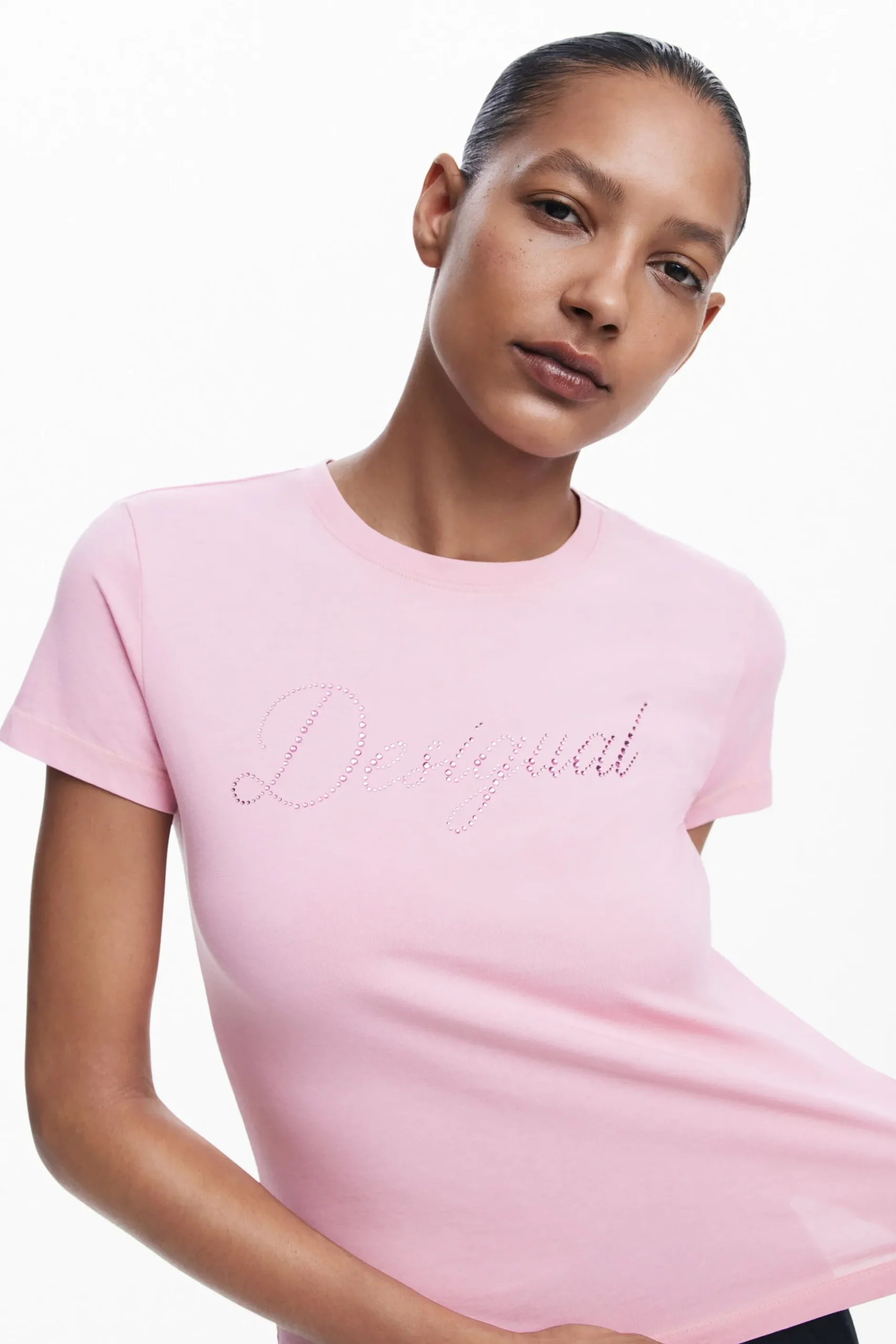 Slim rhinestone T-shirt