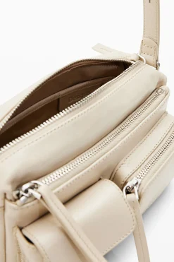 Small pockets leather crossbody bag