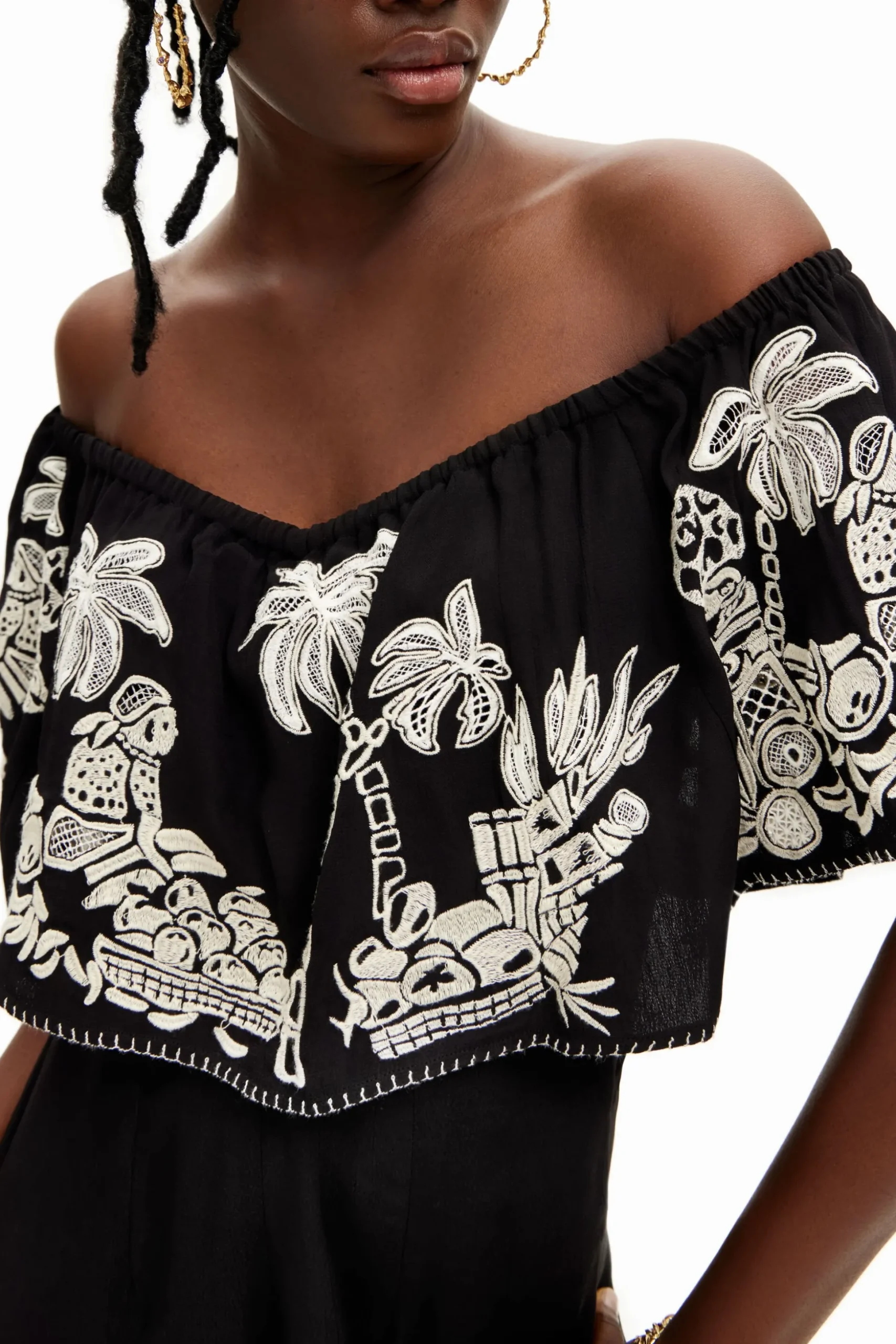 Stella Jean palm midi jumpsuit