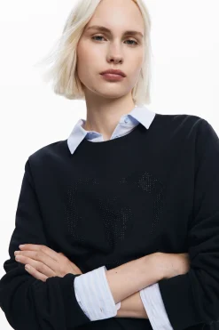 Strass logo sweatshirt