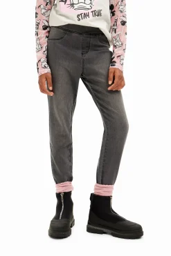 Stretch denim leggings