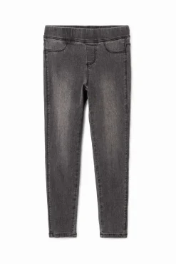 Stretch denim leggings