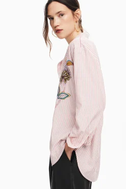 Striped floral shirt
