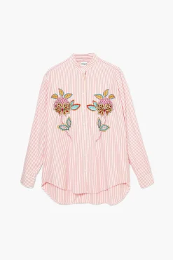 Striped floral shirt
