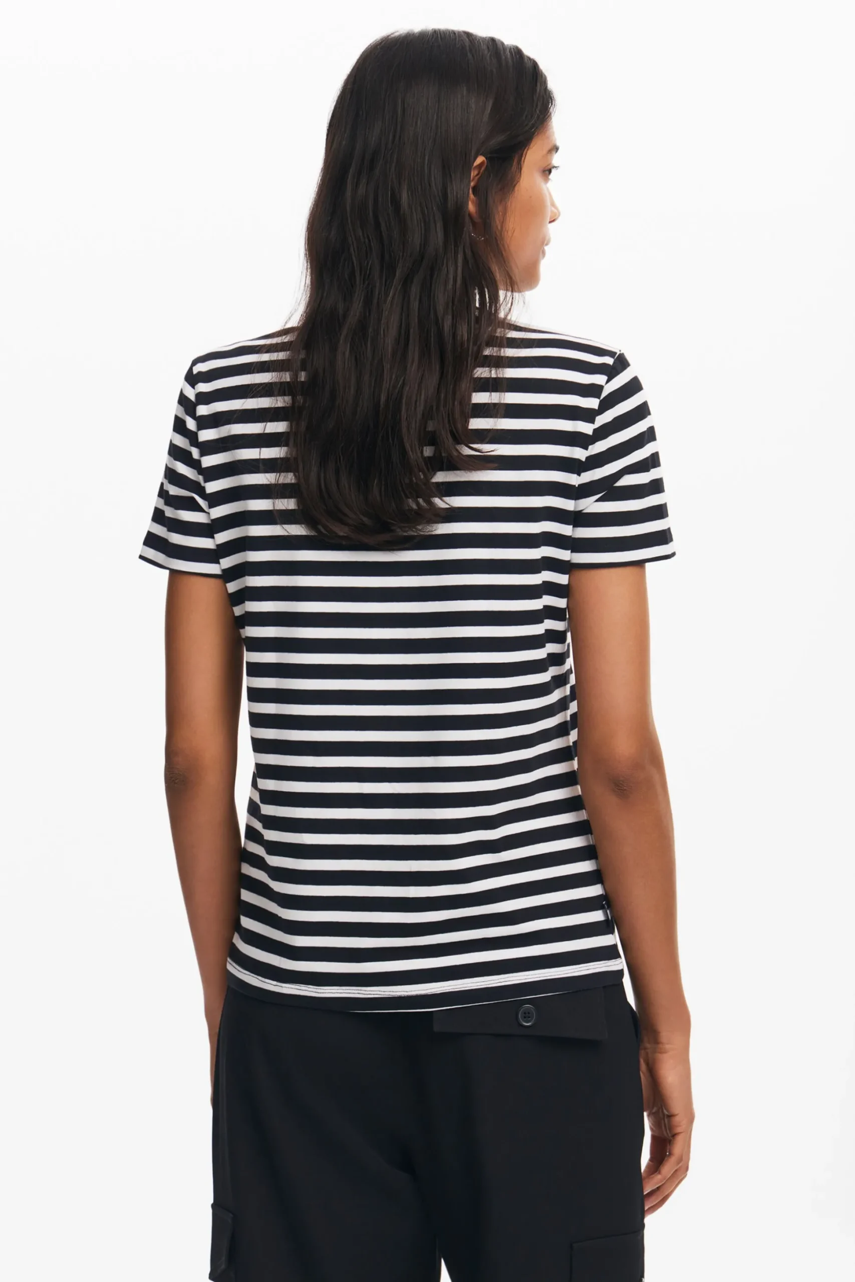 Striped heart T-shirt