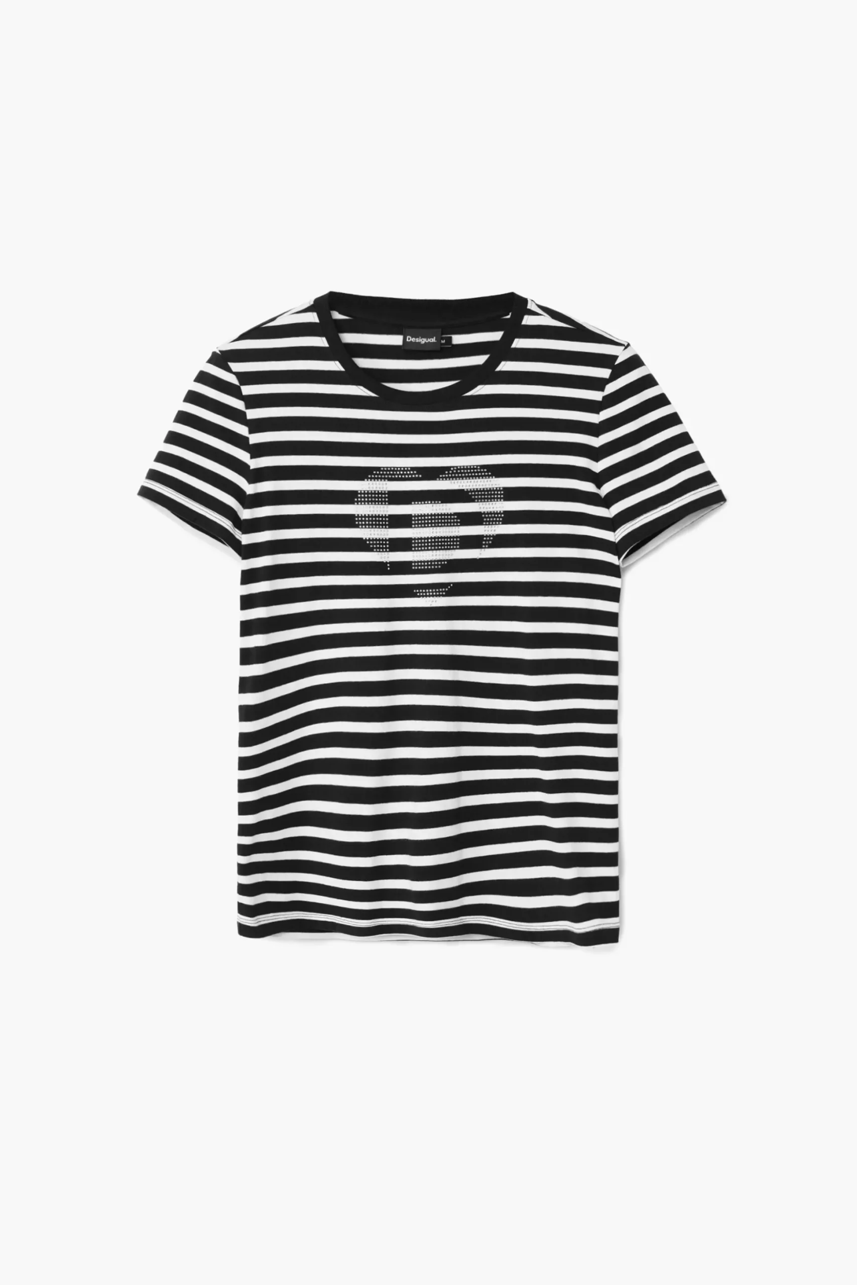Striped heart T-shirt