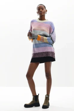 Striped knit sweater