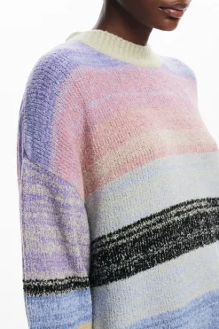 Striped knit sweater