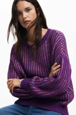 Striped knit sweater