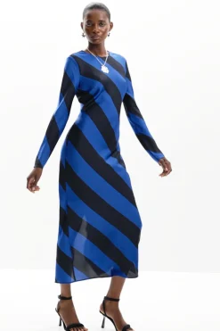 Striped midi dress