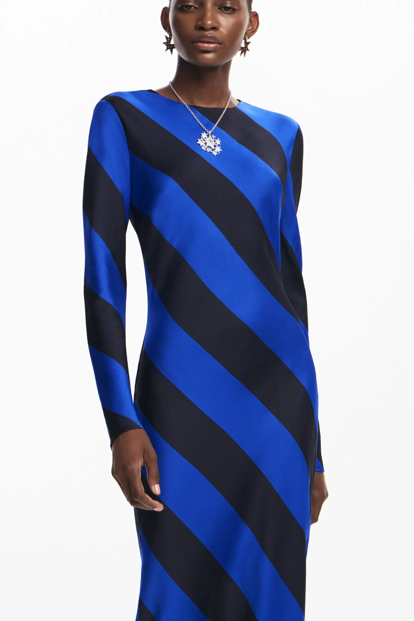 Striped midi dress