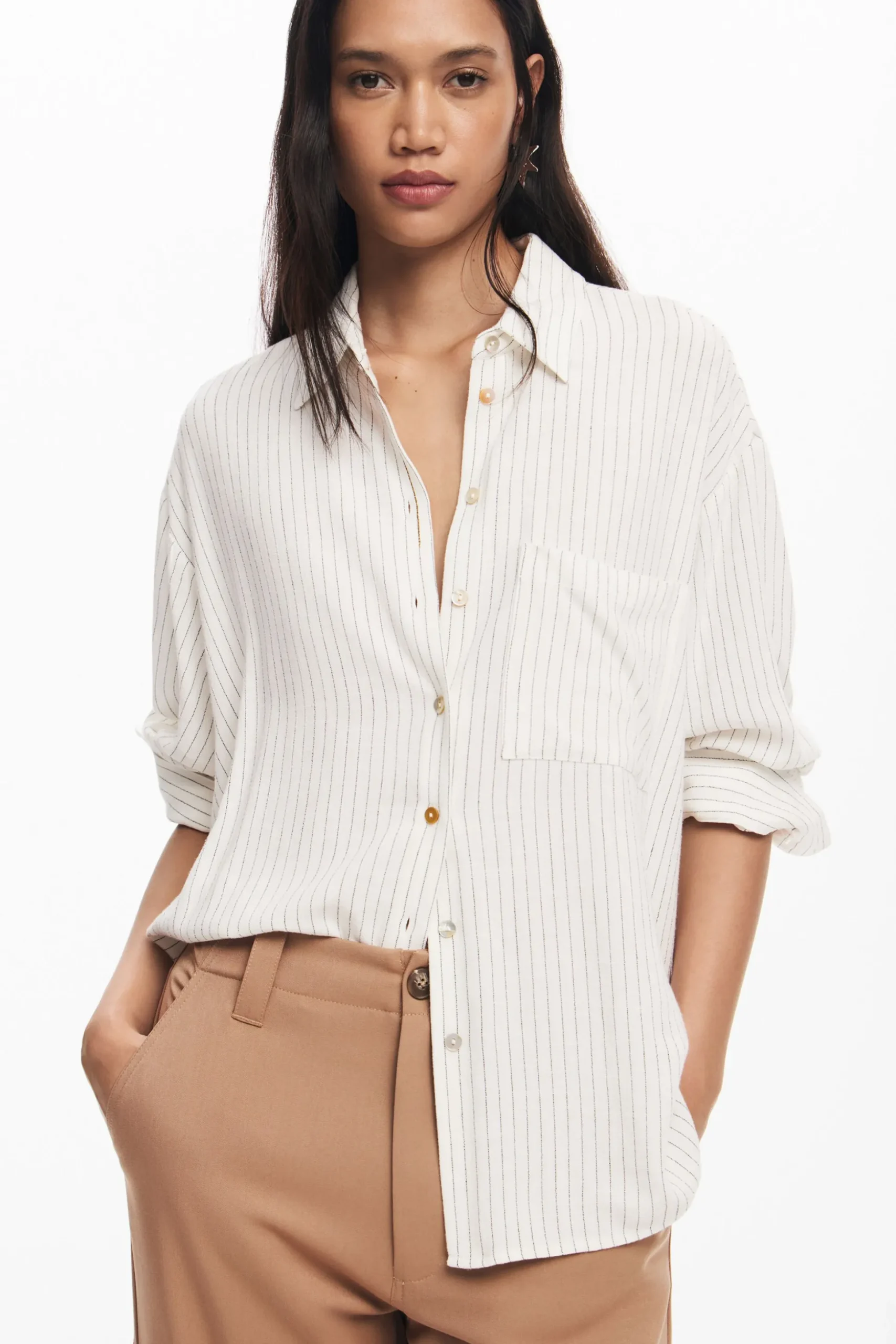 Striped print shirt