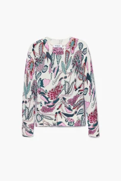 Sweater with floral details