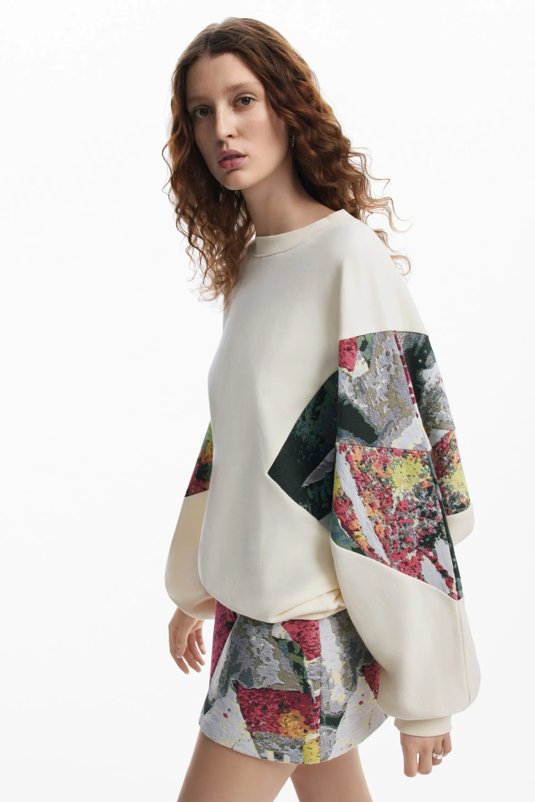 Sweatshirt with printed sleeves M. Christian Lacroix