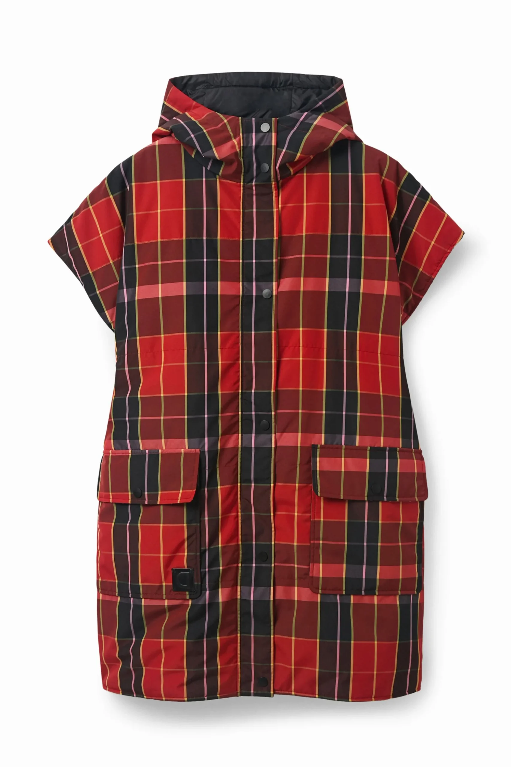 Tartan poncho vest