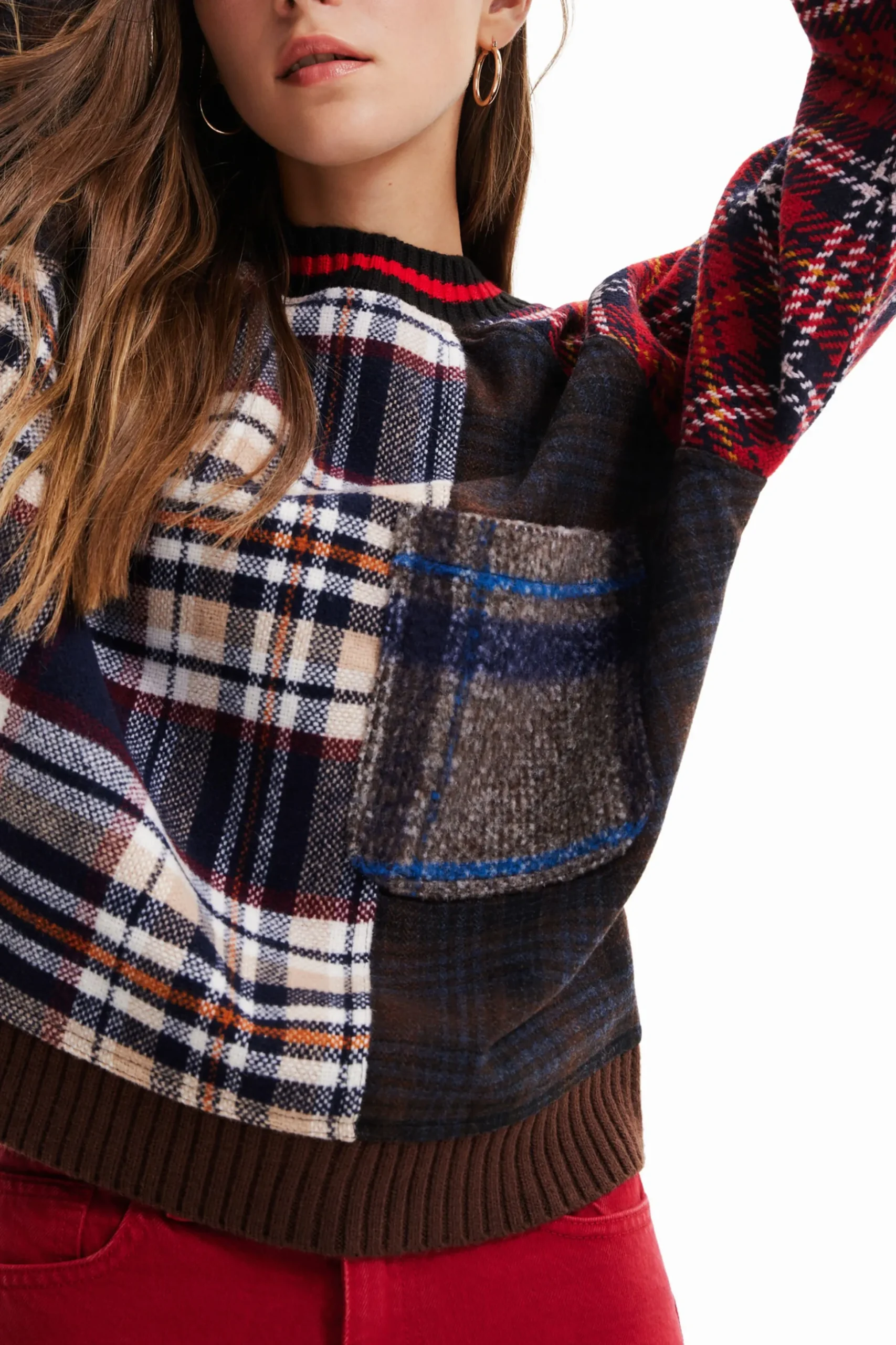 Tartan wool sweatshirt
