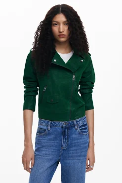 Textured biker jacket