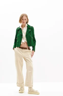 Textured biker jacket
