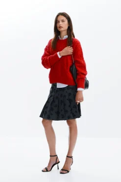 Textured knit sweater