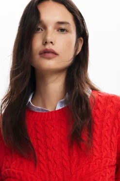Textured knit sweater