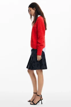 Textured knit sweater