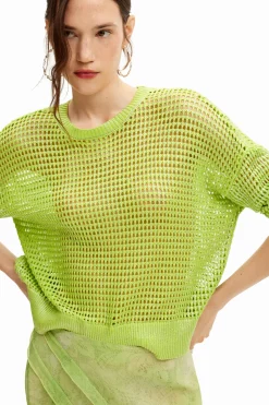Textured knit sweater