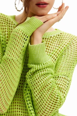 Textured knit sweater