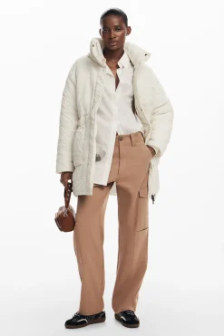 Textured padded coat