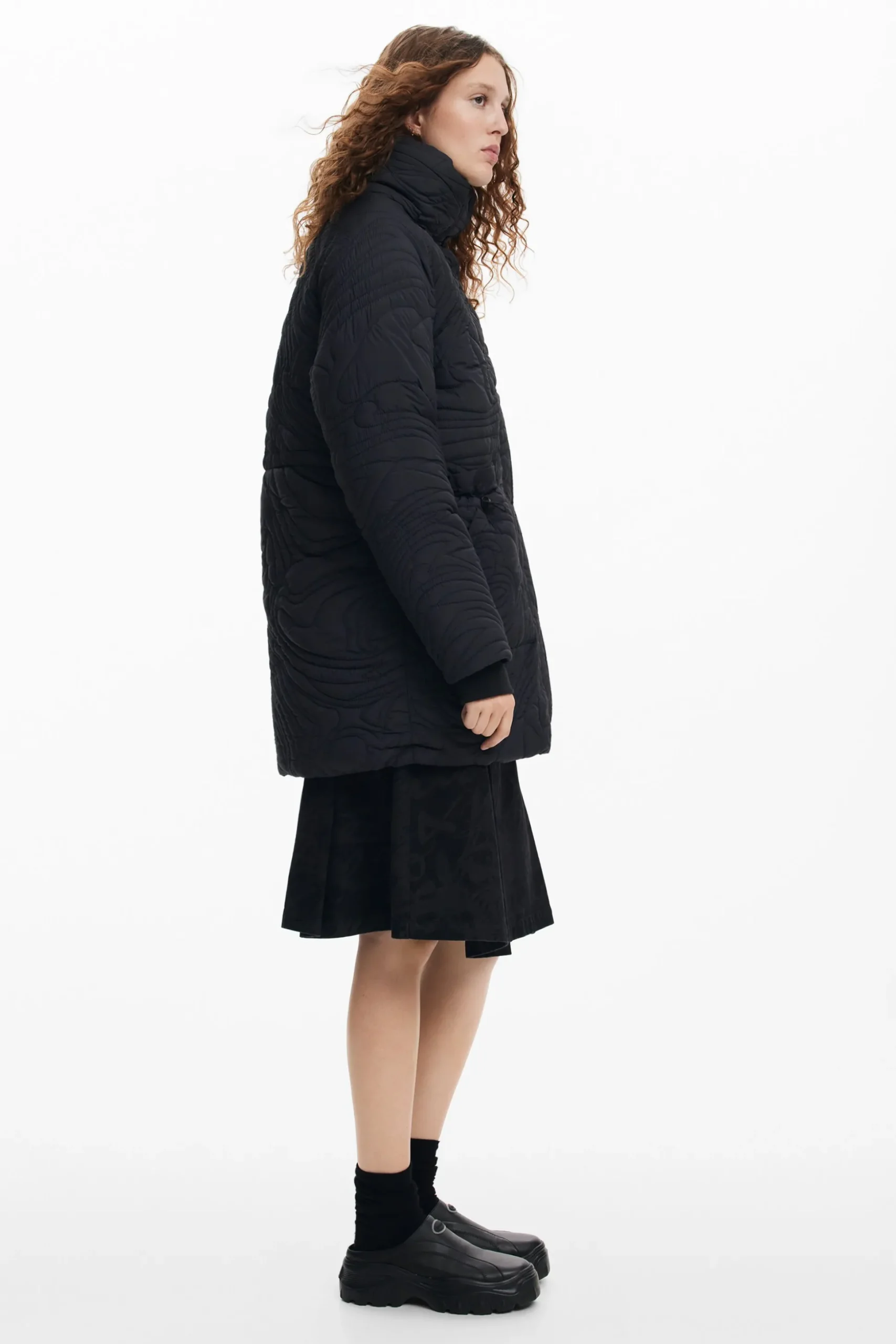 Textured padded coat