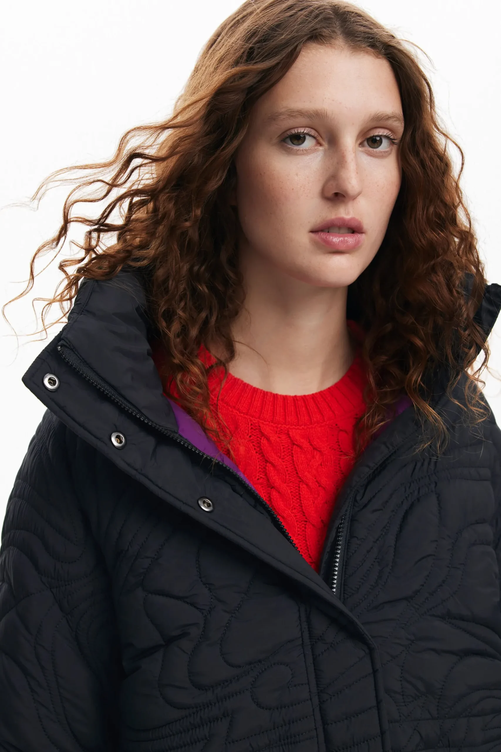Textured padded coat