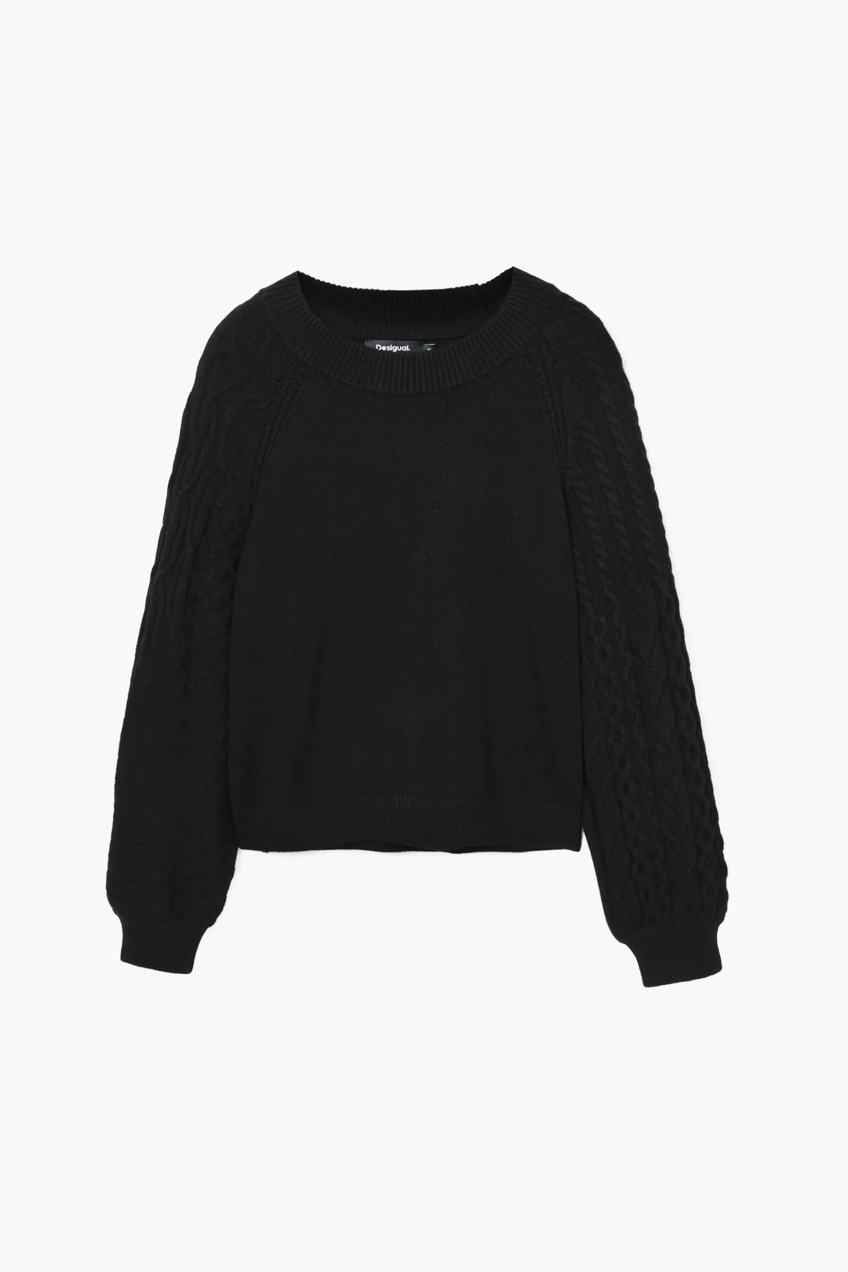 Textured sleeve sweater