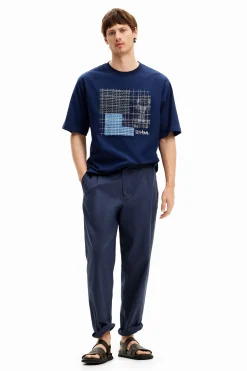 T-shirt with central patch