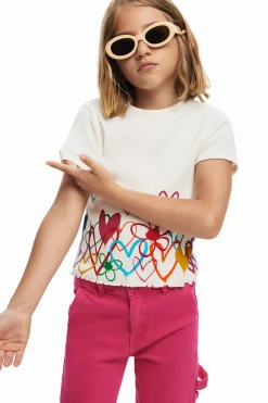 T-shirt with heart illustrations