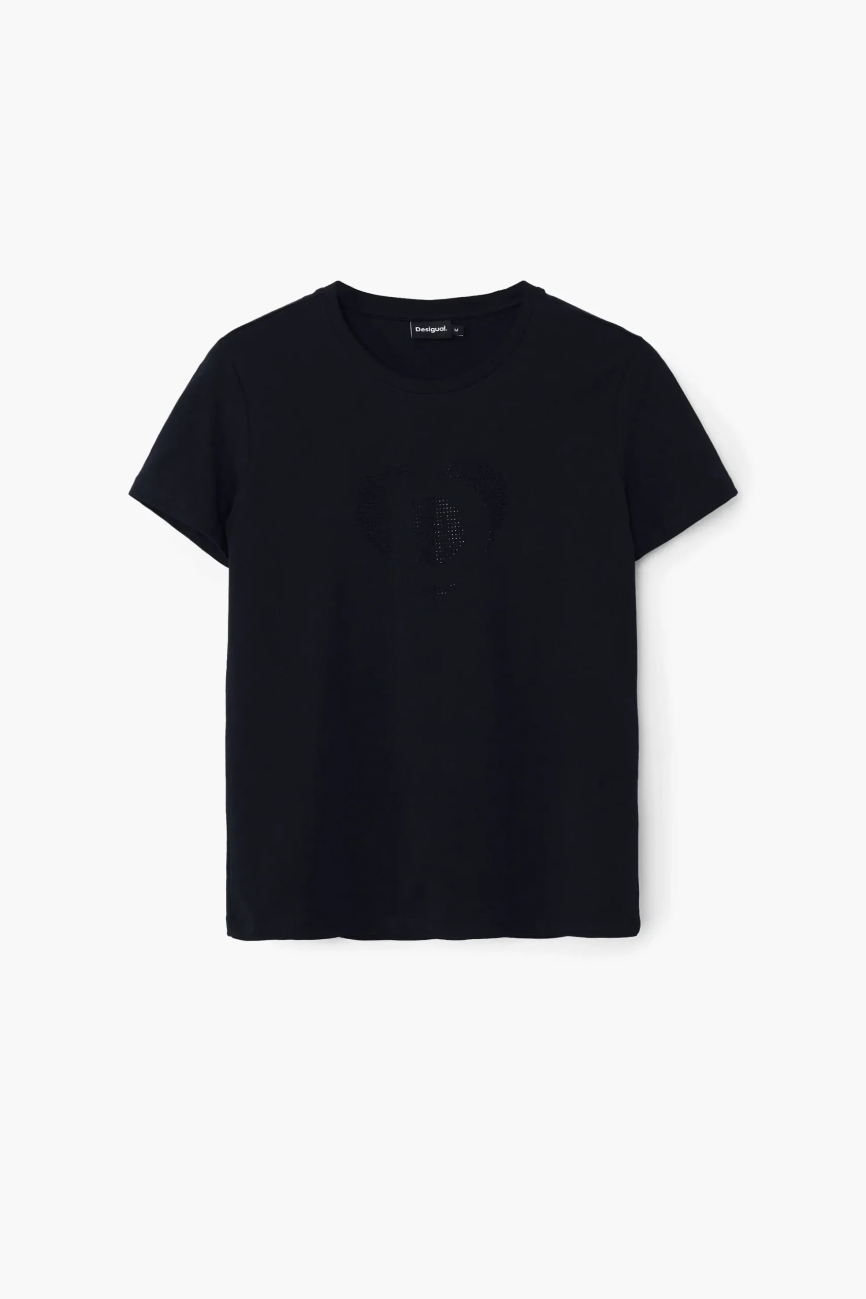 T-shirt with rhinestone logo