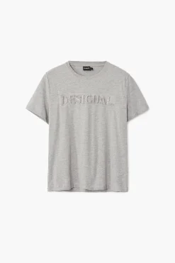 T-shirt with rhinestone logo