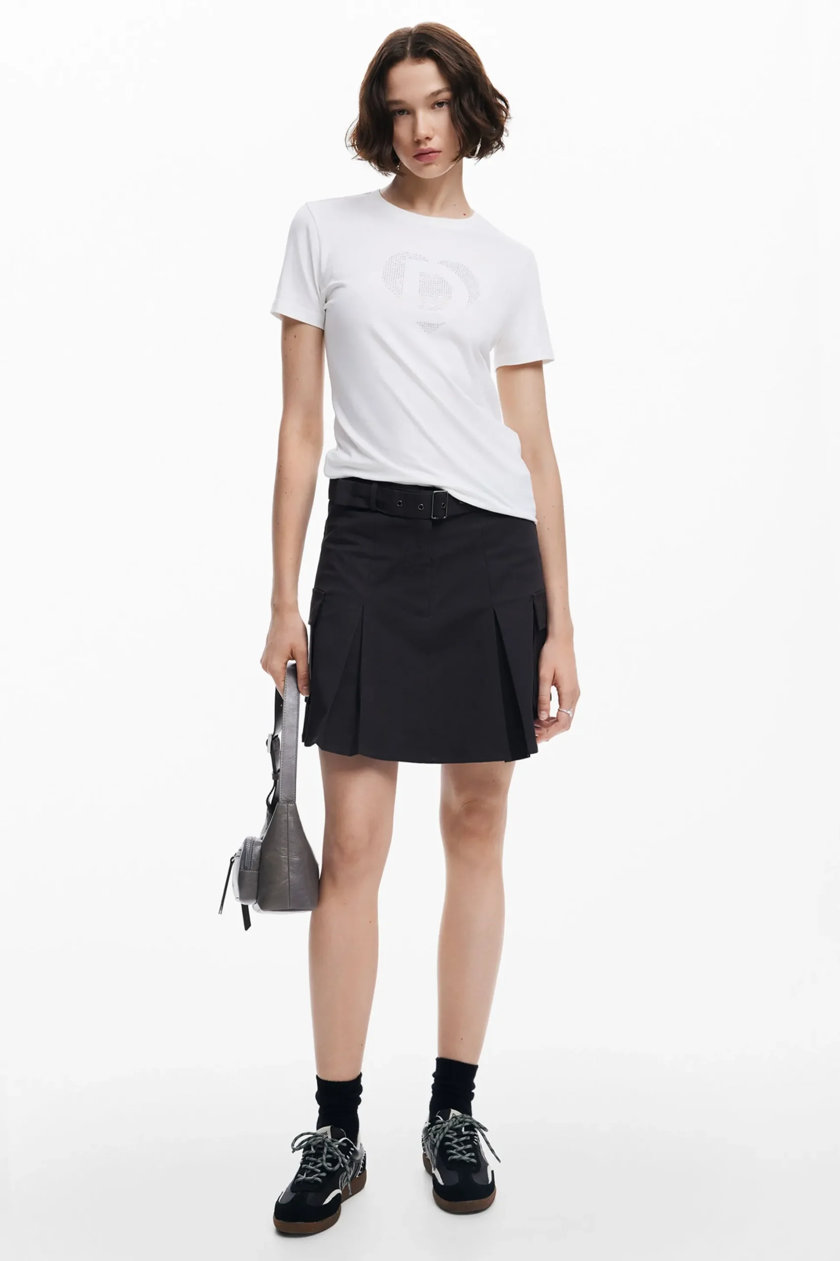 T-shirt with strass logo