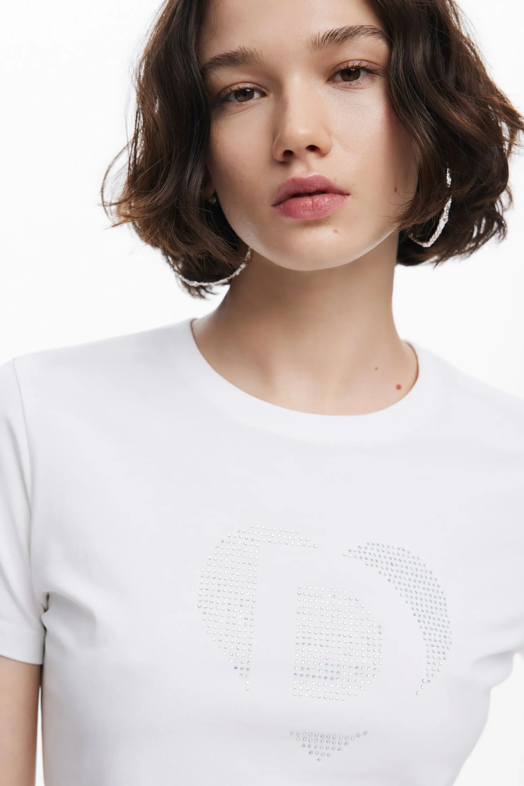 T-shirt with strass logo