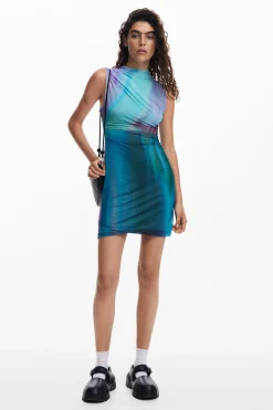 Tulle dress with gradient effect